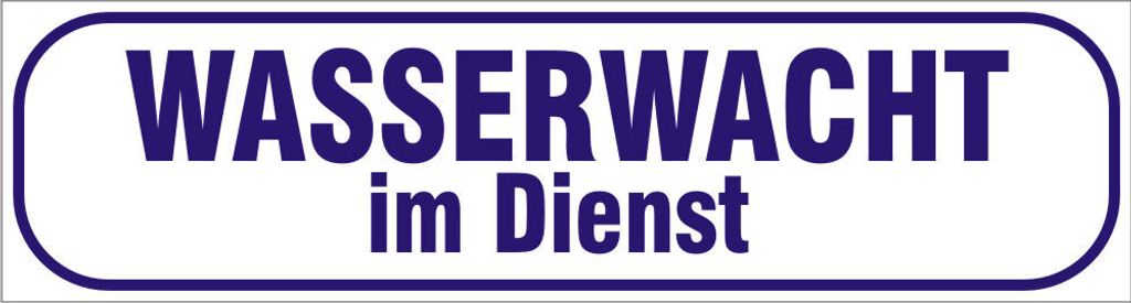 INDIGOS UG - Magnetschild "Wasserwacht im Dienst" 45 x 12 cm - Magnetfolie für Auto / LKW / Truck / Baustelle / Firma