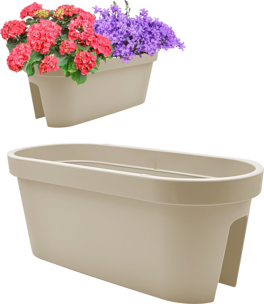 2er Set Balkon Geländer Blumenkasten, Geländertopf, Produktbild 