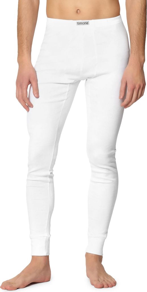 Timone Herren Lange Unterhose TI30-127 (Weiß, S)