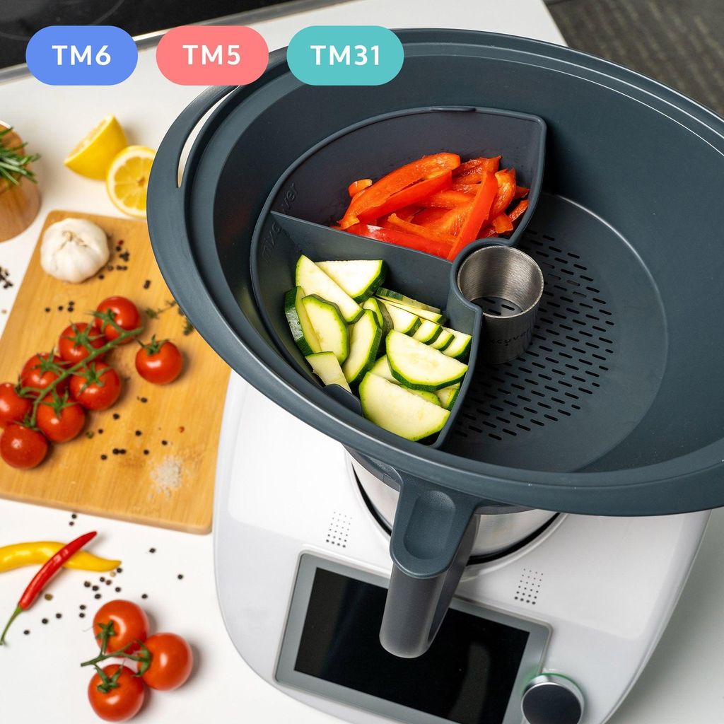 mixcover Garraumteiler (VIERTEL) für Thermomix TM6 TM5 TM31 Varoma Dampfgarraum