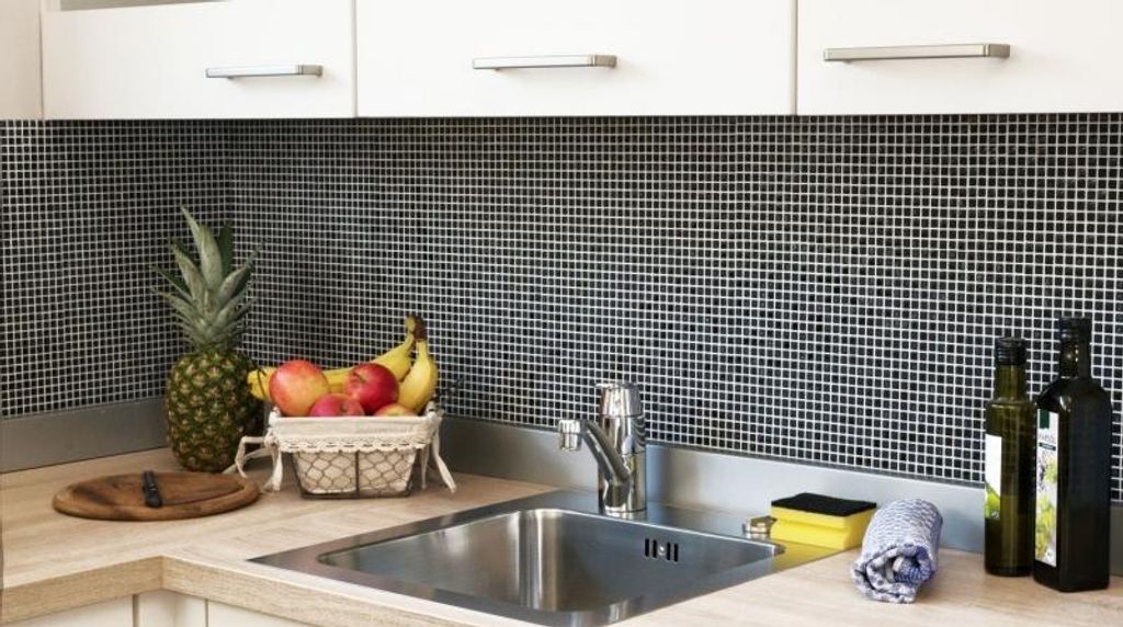 Mosaik Fliese ECO GLAS Enamel schwarz matt MOS140-01B_f | 10 Mosaikmatten