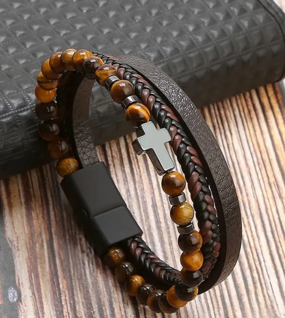 Bracciale da Uomo Emilio Marrone - Comfort e Stile 21 cm