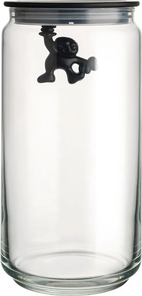 Barattolo Alessi AMDR06 B: Il Custode della tua Cucina - Nero 1.4 L
