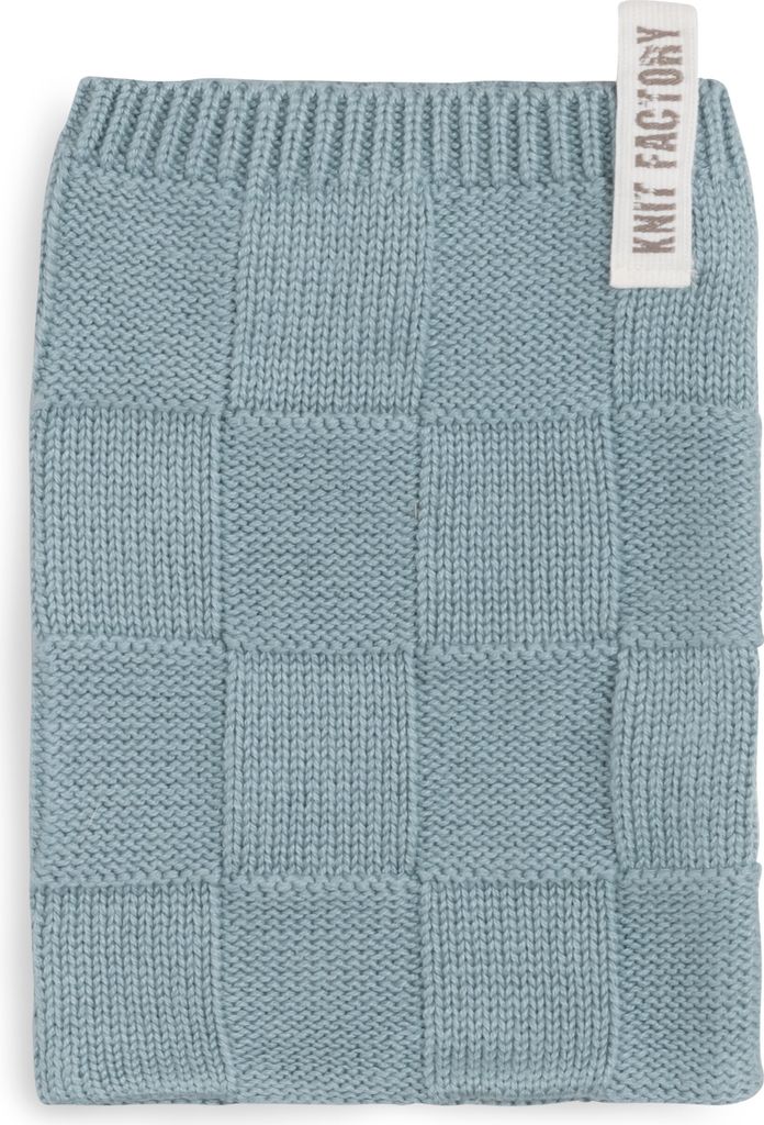 Knit Factory Ivy Premium Strick-Waschlappen - Stone Green - 12x24 cm