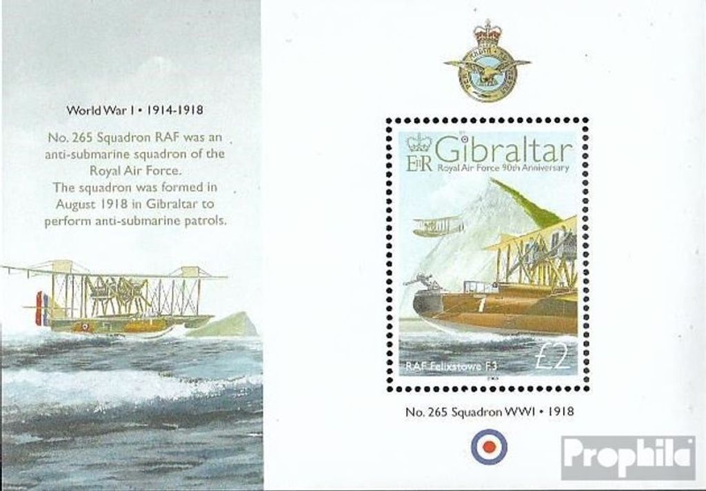 Briefmarken Gibraltar 2008 Mi Block83 (kompl.Ausg.) postfrisch Royal Air Force