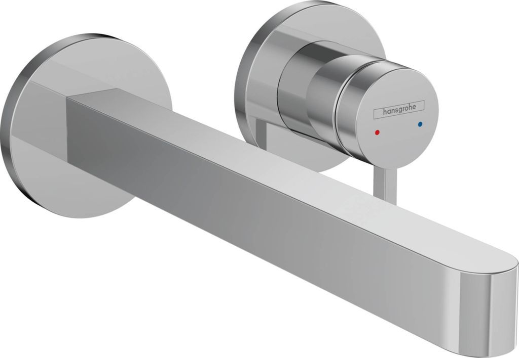 hansgrohe Finoris Einhebel-Waschtischarmatur Unterputzmodell für Wandmontage mit Auslauf 22,5 cm, Ausladung 228 mm, 76050000