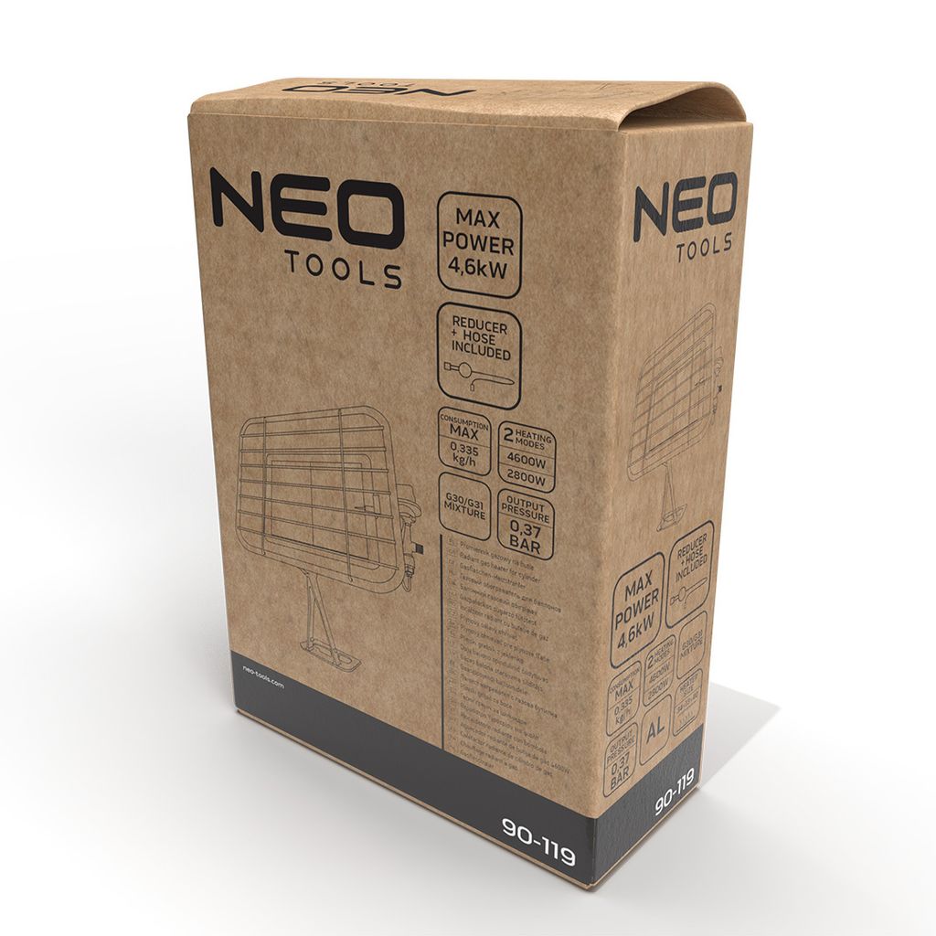 NEO TOOLS nagrzewnica gazowa, promiennik, z regulatorem Zdjęcie produktu 3