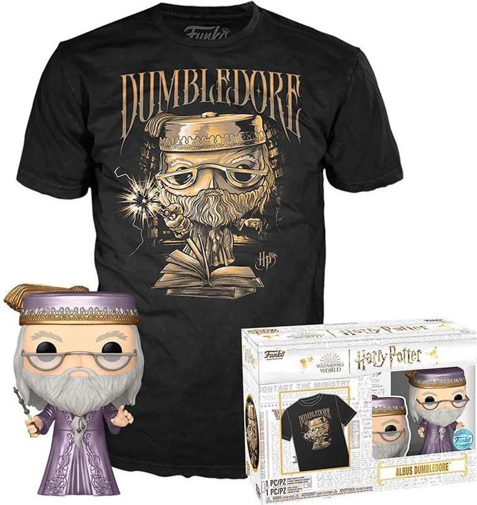 Funko Harry Potter Pop & T-shirt Dumbledore Schwarz S Schwarz S