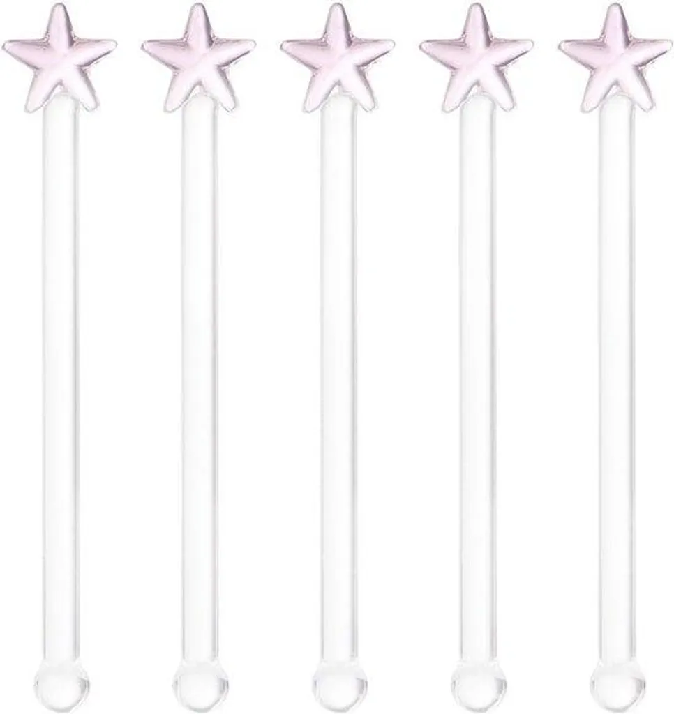 Agitateur cocktail en verre transparent lot de 5 pièces robustes
