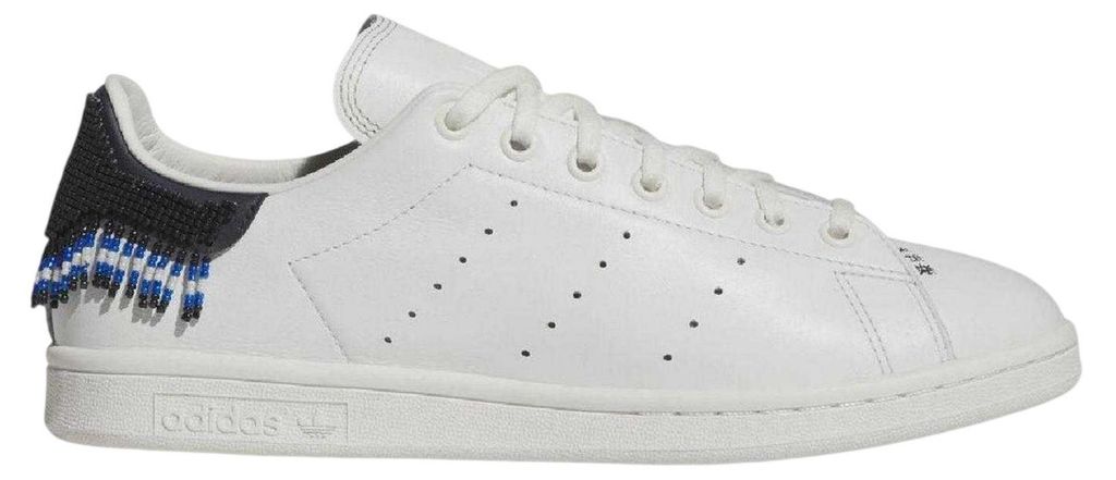 Adidas - "Stan Smith" Perlen-besetzt Sneaker für Herren, Leder, Verziert, Flach GT26211 (42 EU) (Weiß)