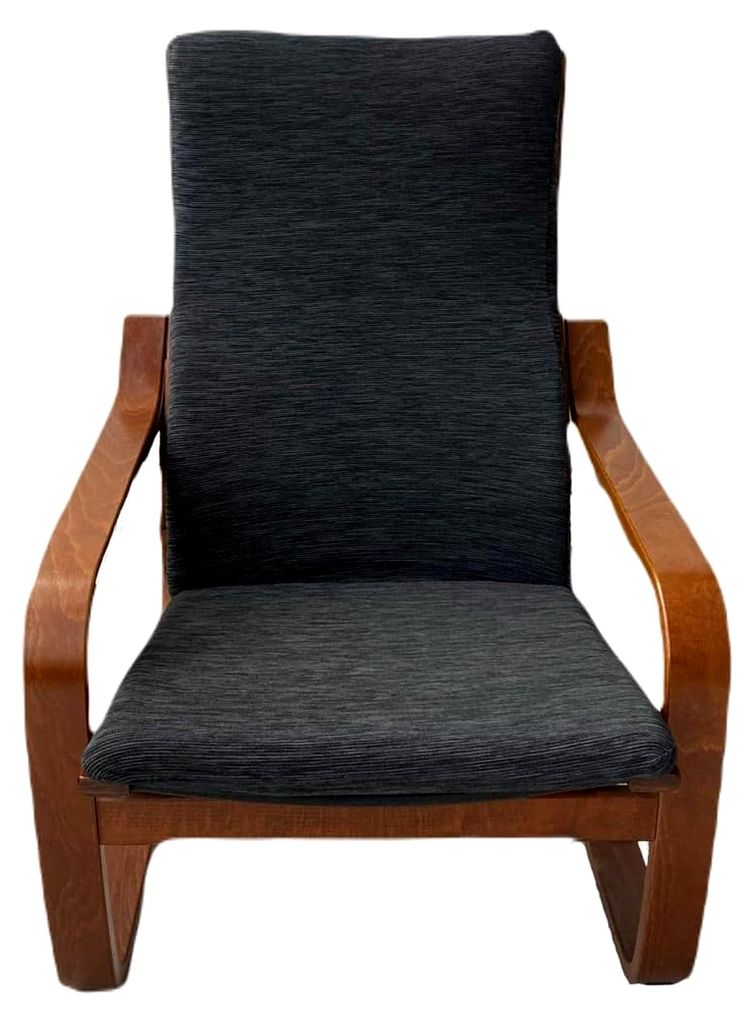 Kissenbezug für Poang-Sessel, elastische Stricktechnik, praktischer Bezug, maschinenwaschbar, bügelfrei (Asche)