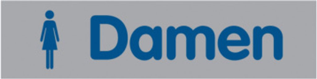 Dreifke WC-Schild, Damen mit Piktogramm, 40 x 160 mm, PVC 1 Stk.