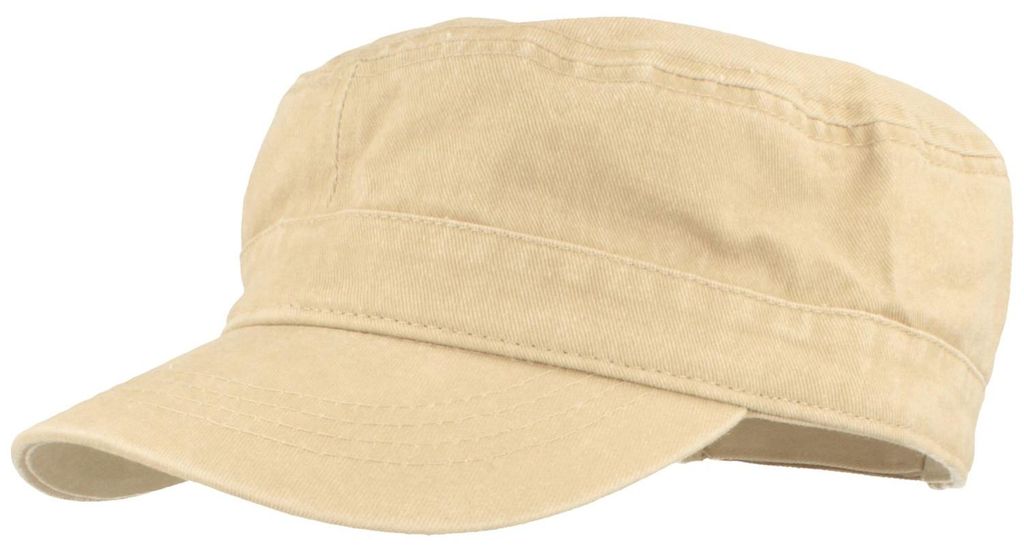 Fiebig Herren Army Cap Baumwolle waschbar used Look in beige