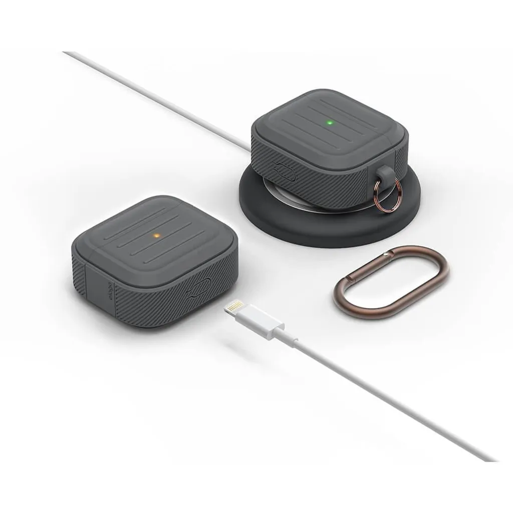 Elago Armor Case AirPods 3 Dark Grey - Custodia Rugged con Gancio - 6
