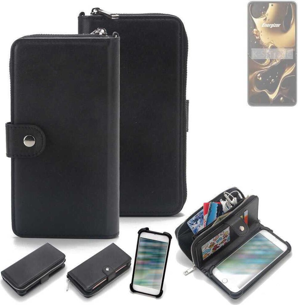 K-S-Trade 2in1 Handyhülle Schutzhülle kompatibel mit Energizer Ultimate U660S & Portemonnee Cover Handy Hülle Case Etui Geldbörse Wallet