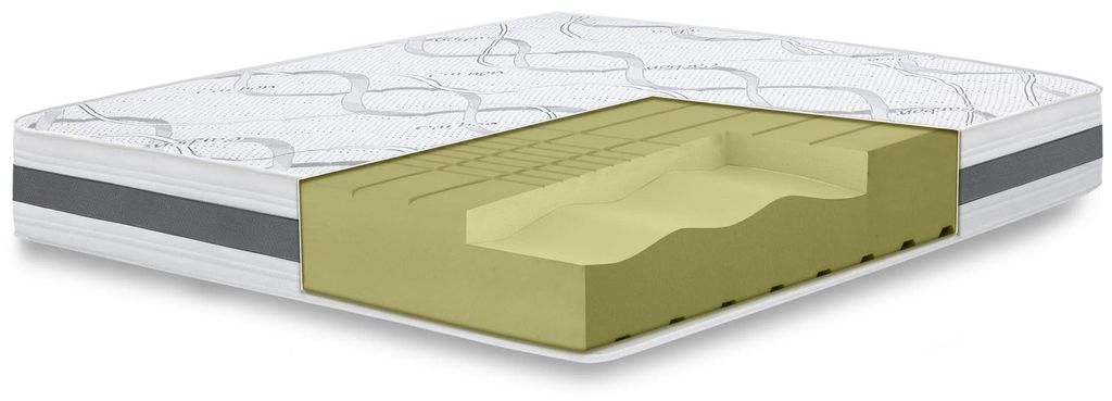 The White Stone Orthopädische Matratze 85x205 cm Mittlere Härte | Höhe 20 cm | Hypoallergener und Atmungsaktiver Bezug | Ergonomische und Selbst...