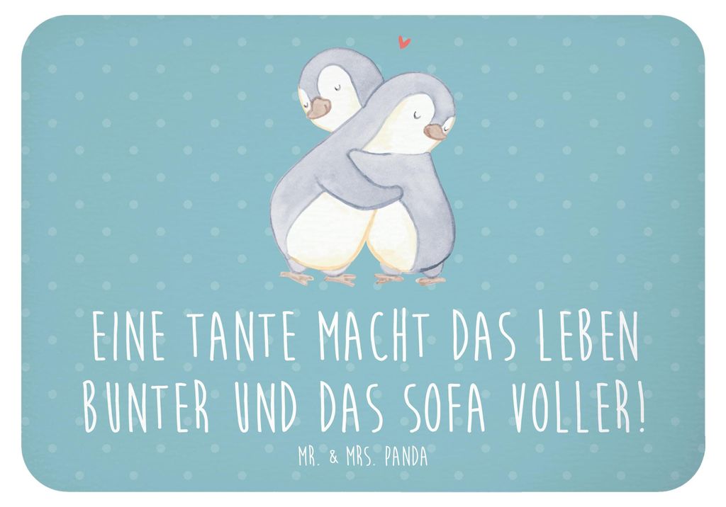 Mr. & Mrs. Panda magnet Bunte Tante - Meeresbrise - Geschenk, Pinnwandmagnet, Handarbeit, Familienmitglieder, herzerwärmende Sprüche, Nichte, whi...