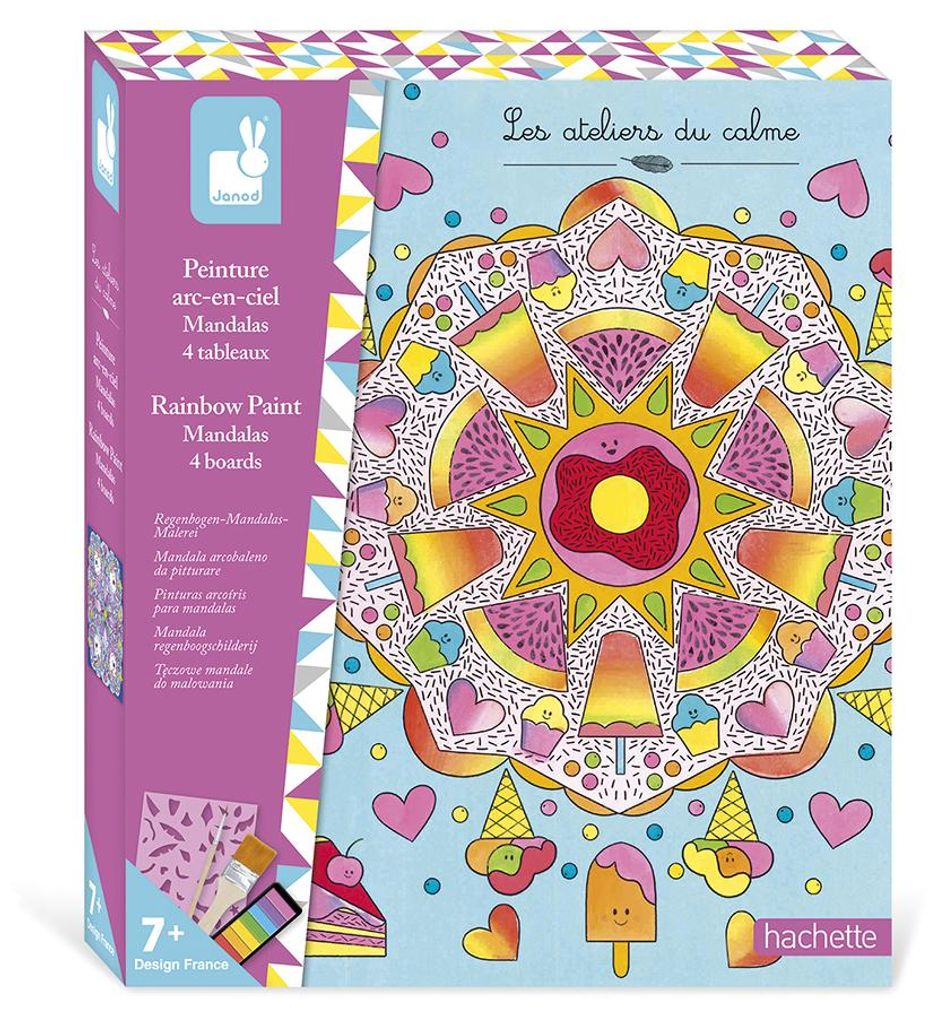Janod Kreativset Regenbogen Mandala Malset für Kinder Produktbild 