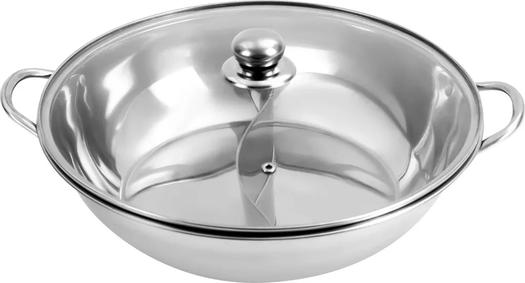 Pentola Yuan Yang Hotpot 28cm Verde - Doppia Cottura Shabu-Shabu