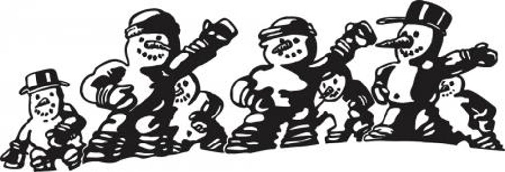 Wandtattoo Dekorfolie Weihnachten Schneemänner WD0818 - verschiedene Farben und Größen zur Wahl Color - rot Größe - 175cm