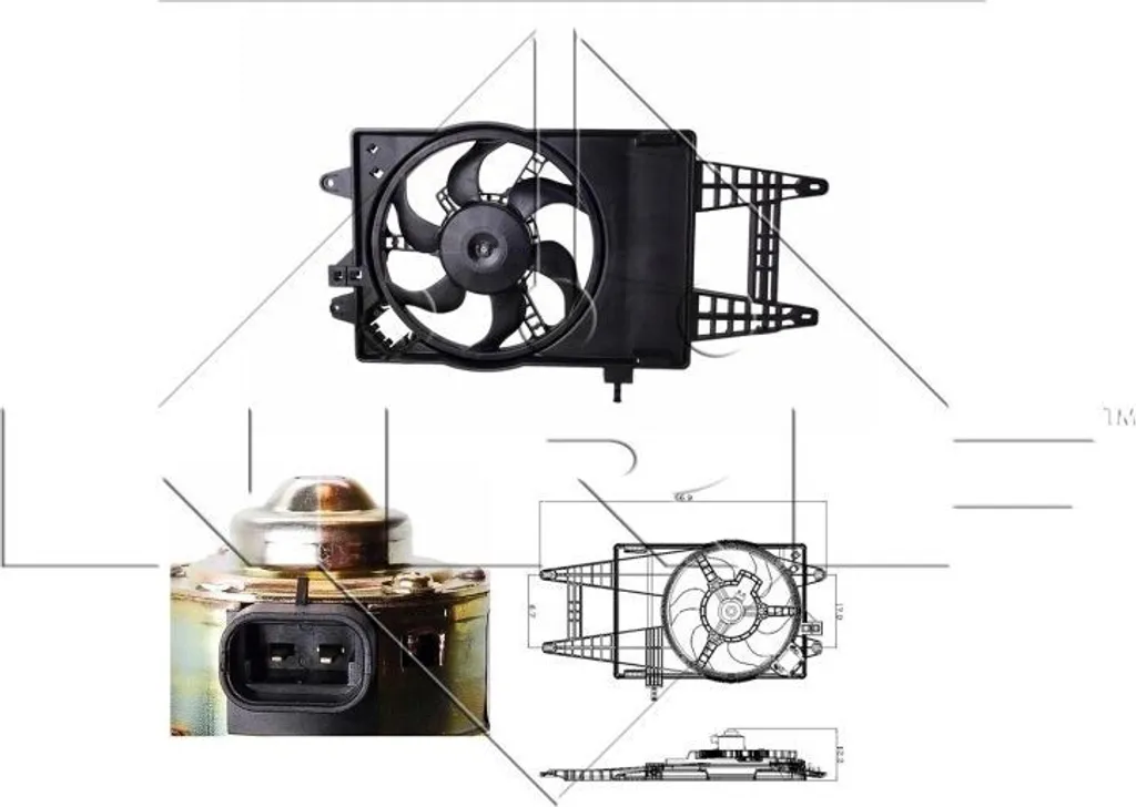 Ventilateur de radiateur pour embouteillage Fiat Punto