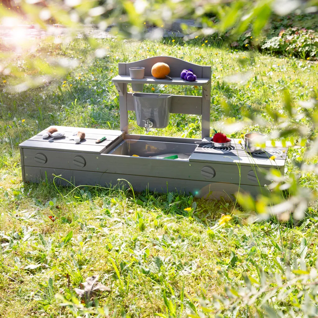 Bac à Sable Compact pour Balcon : Solution Cuisine de Boue Grise roba - 4