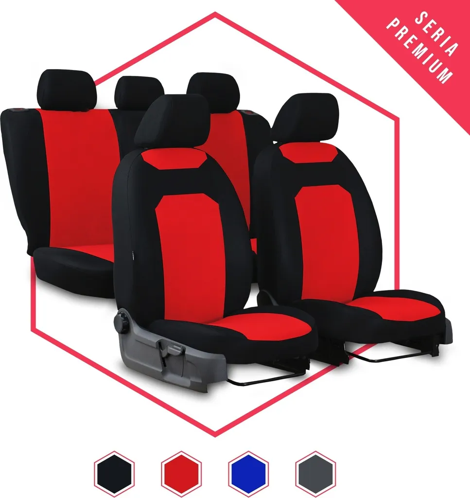 Coprisedili Auto per BMW X1 Rosso e Nero - Protezione Stile Italiano