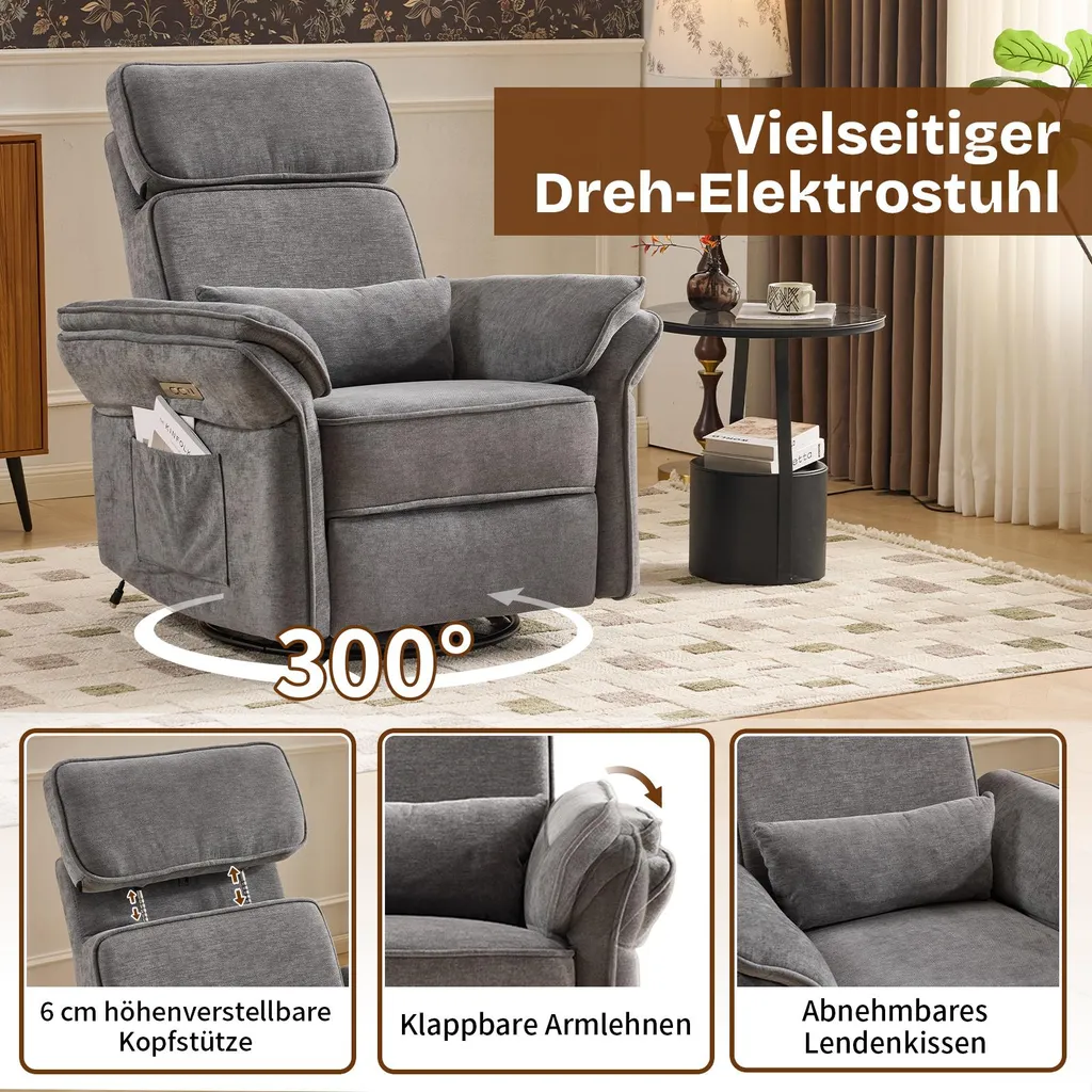 Fauteuil TV inclinable avec position allongée confortable - Cozy