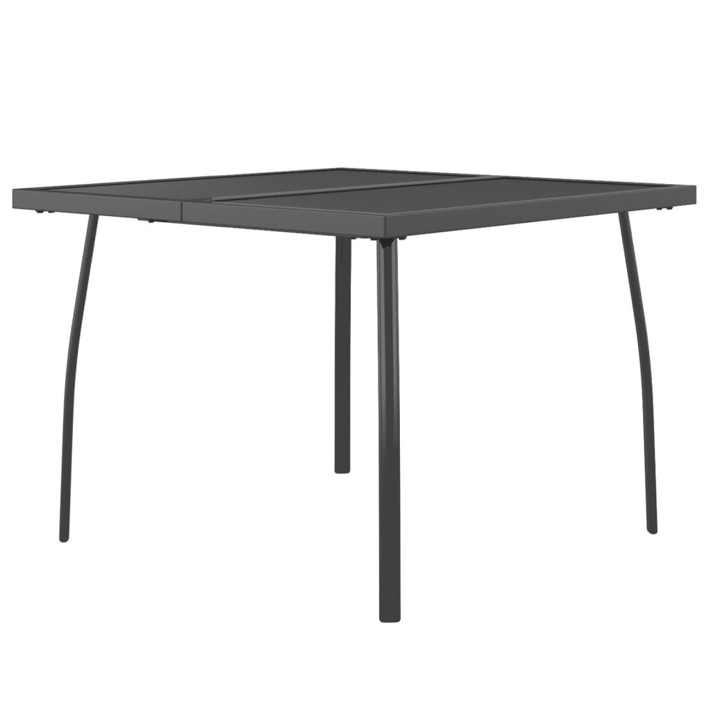 vidaXL Tavolo da giardino antracite 100x100x72 cm griglia Immagine del prodotto 
