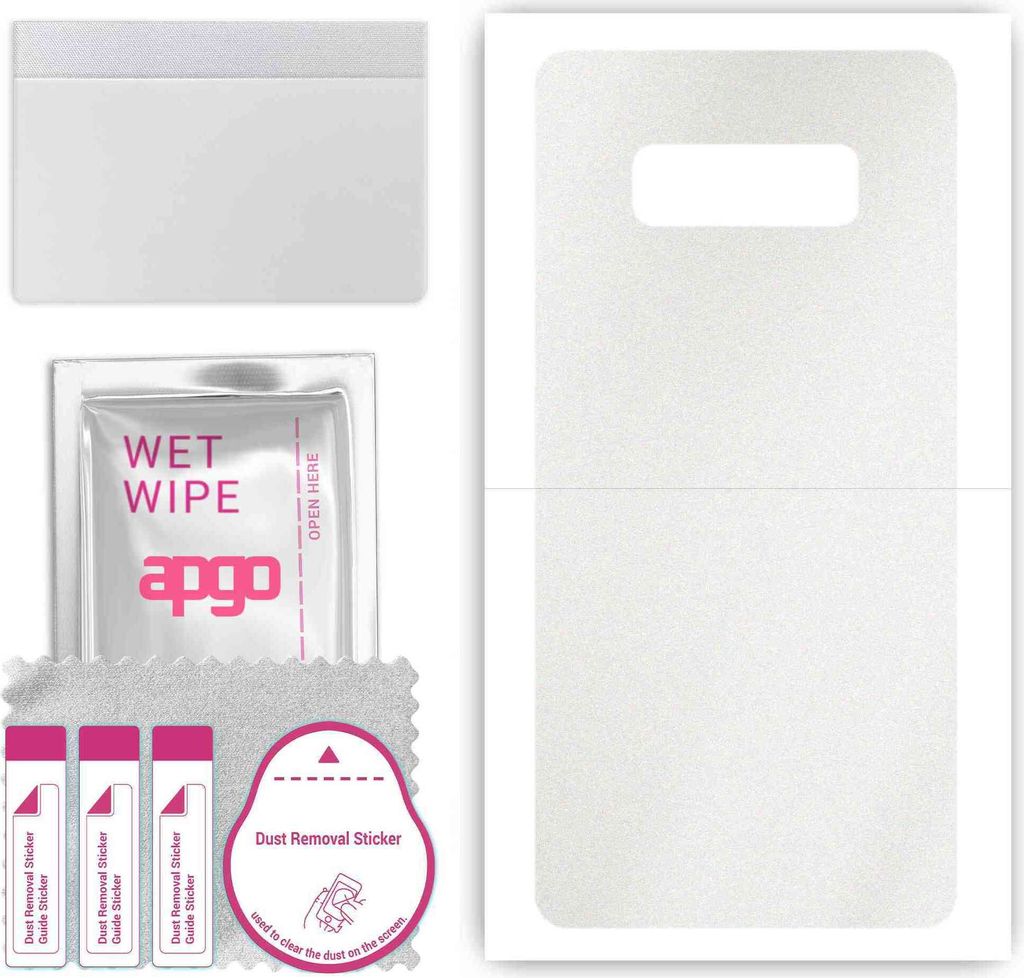 apgo Rückseite Schutzfolie, Skin, kompatibel mit Samsung Galaxy Note 8, Hinten Displayschutzfolie aus Vinylfolie, kratzfest, einfache Montage - Ma...