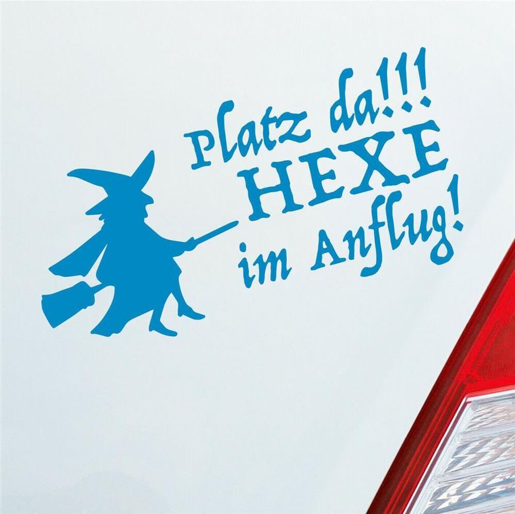 Auto Aufkleber Platz da!!! Hexe im Anflug! Girl 10x20 cm Produktbild 