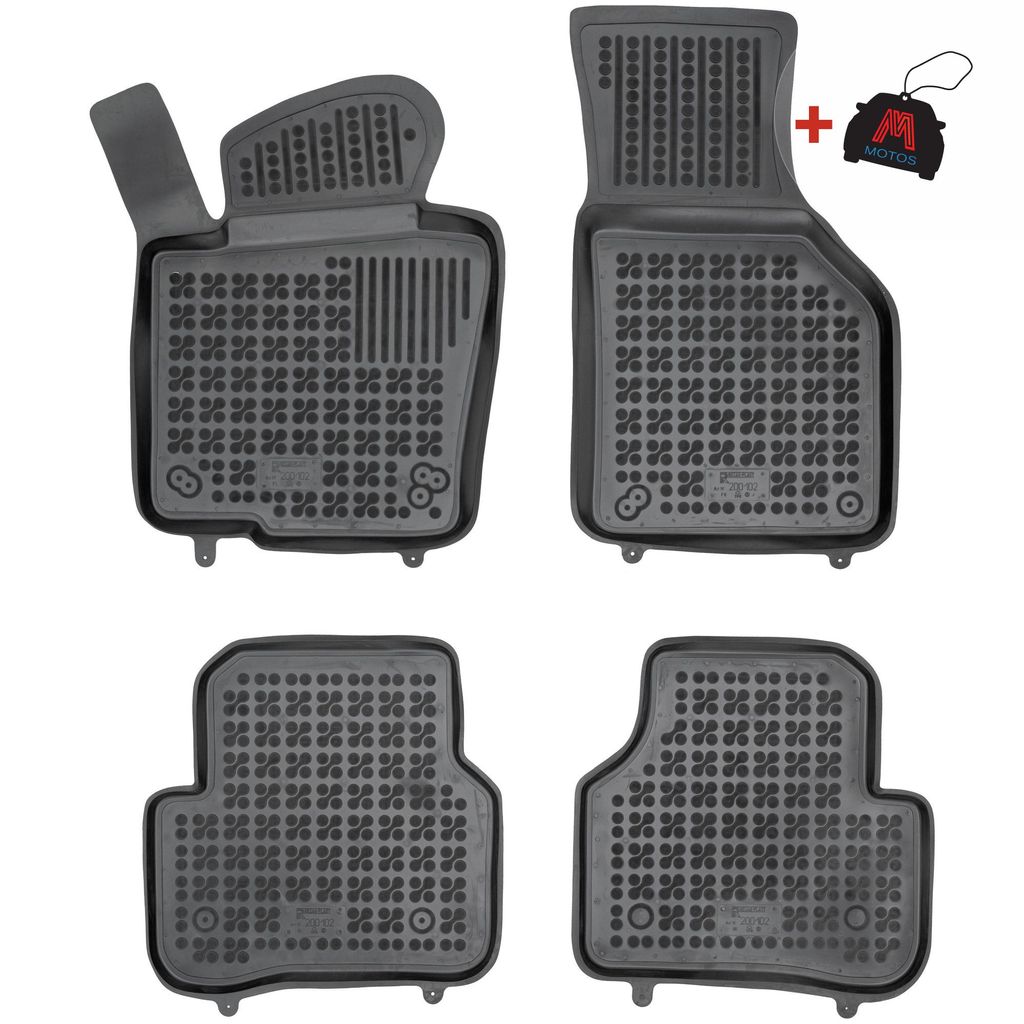 Gummifußmatten Auto für Seat Leon III (2013-2020) - schwarz Gummimatten  Gummi Fußmatten