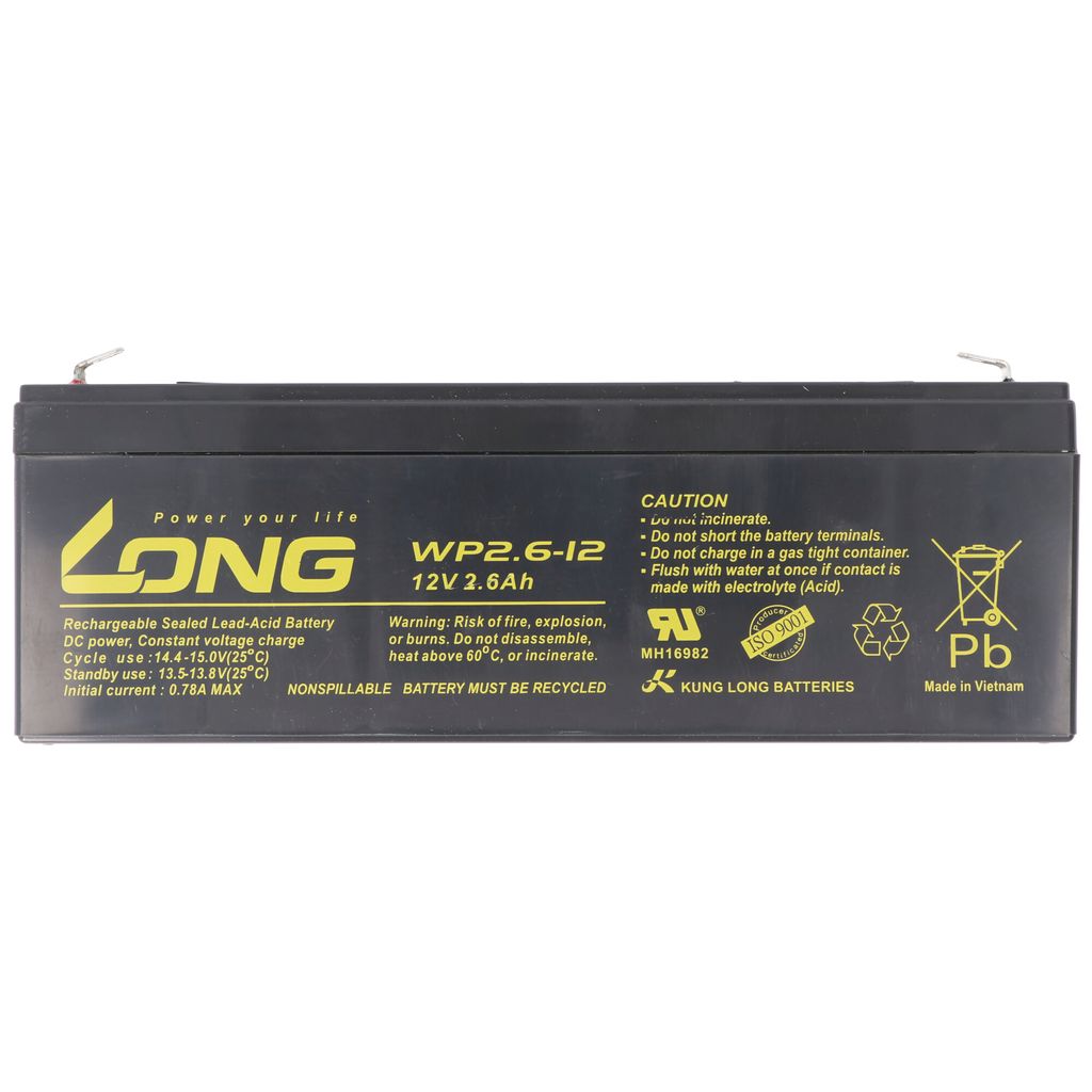 Akumulator ołowiowy Kung Long WP2.6-12 F1, 12 V, 2,6 Ah z Zdjęcie produktu 