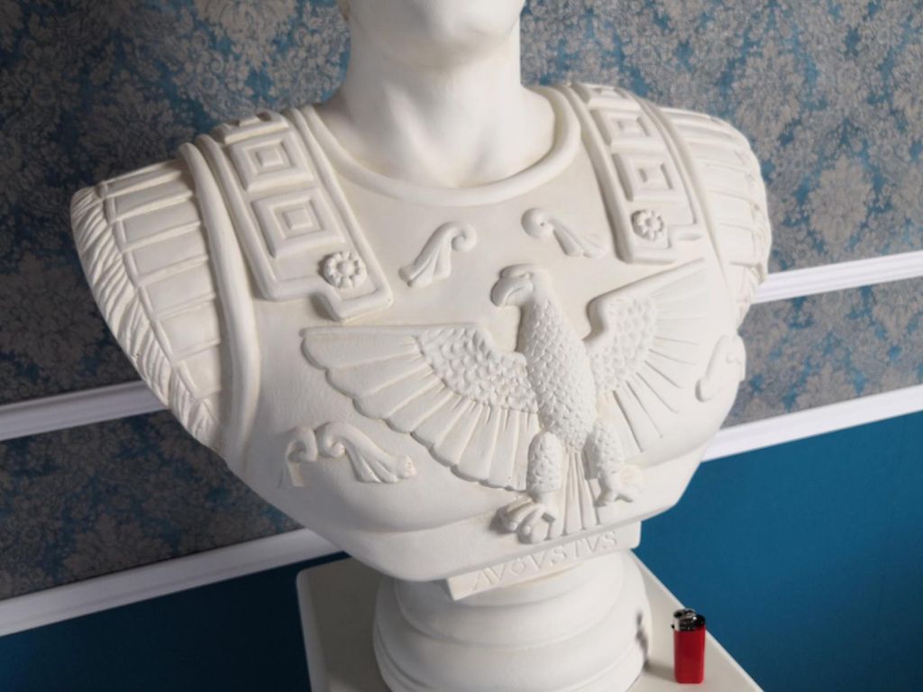 Design Büste Kaiser August Figur Statue Skulptur Skulpturen Figuren Dekoration