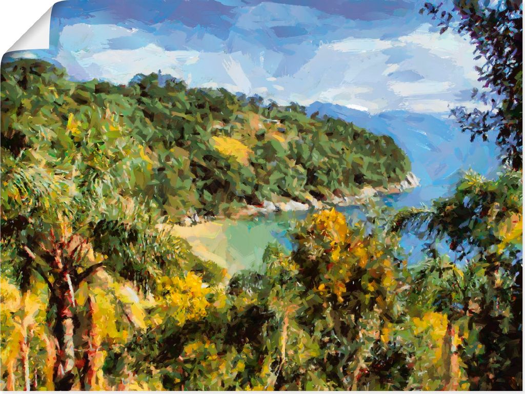 ARTland Poster Romantische Bucht II Größe: 40x30 cm