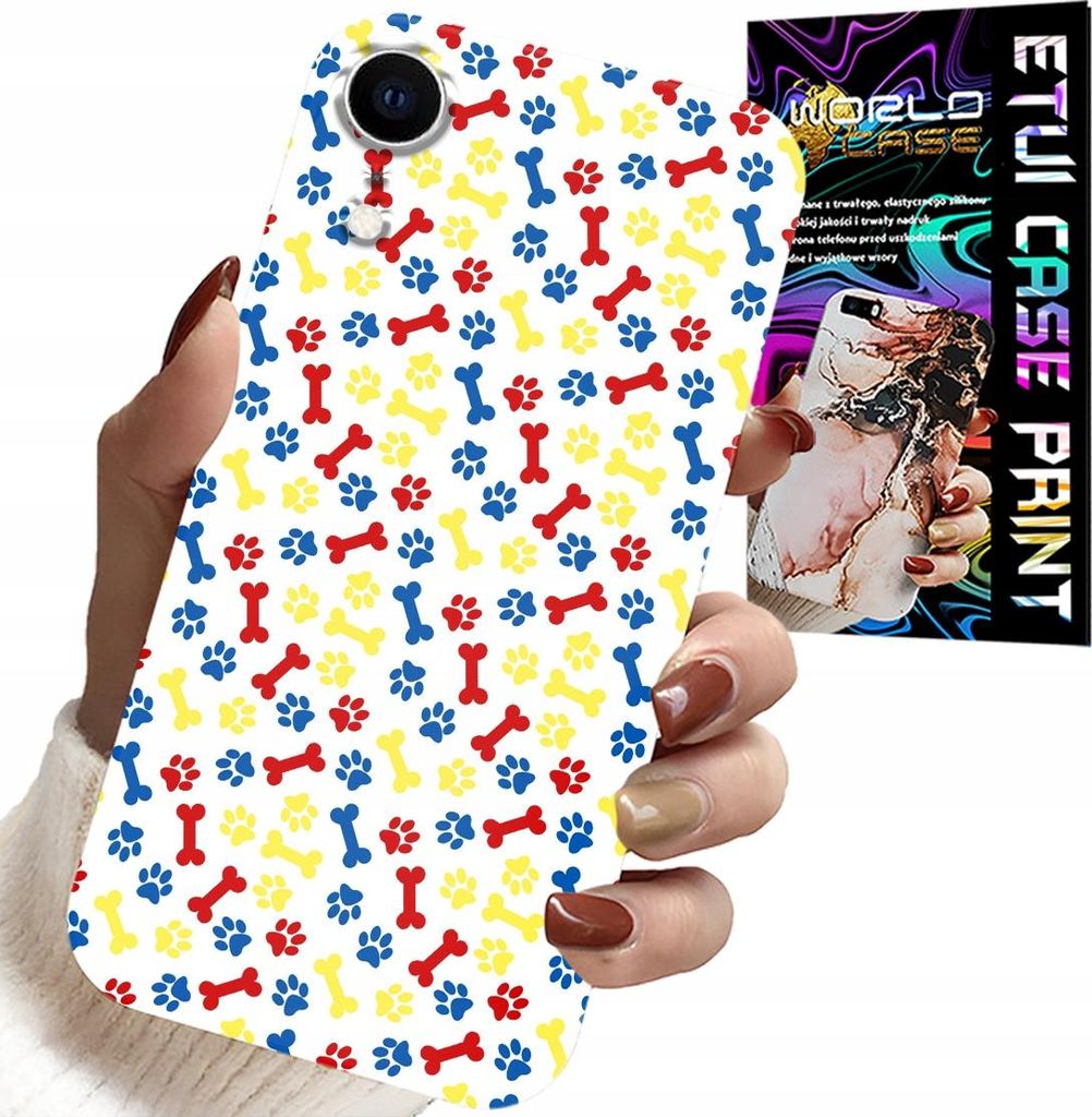 Fall Für Iphone Xr - Knochen Pfoten Hund Patrouille Cartoon + Glas