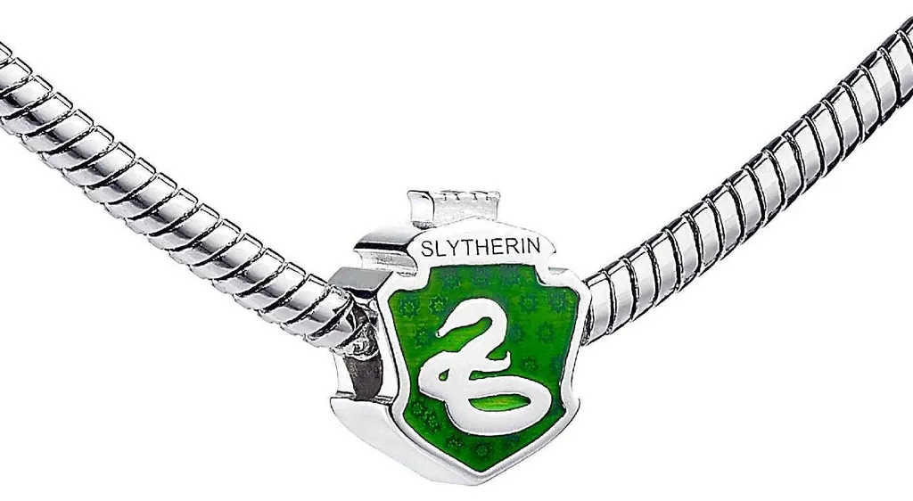 Charm Serpentard Harry Potter en Argent Sterling - Perle Espacement