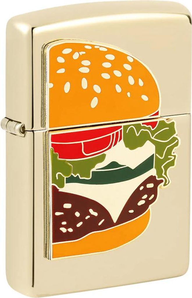 Zippo Benzin-Feuerzeug Champagner Emblem Burger 2008114, unbefüllt