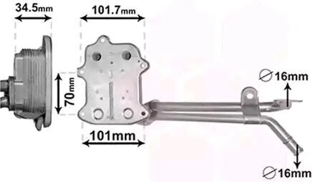 Refroidisseur d'huile en aluminium pour VW Golf Passat et Skoda Rapid