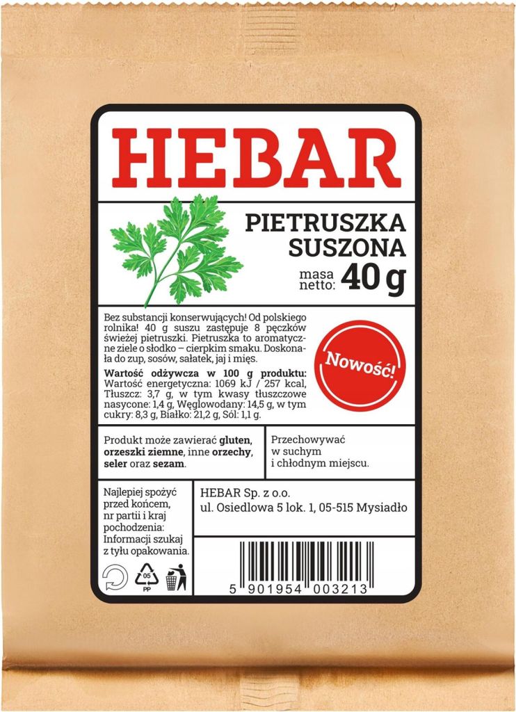 Getrocknete Petersilie 40 G - Küchenkräuter - Reich an Vitamin C - Ohne künstliche Zusätze - Universelle Anwendung