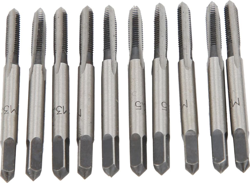 10 Stück metrische Gewindebohrer M3,5 aus Kohlenstoffstahl für Werkzeugmaschinen und Industriebedarf