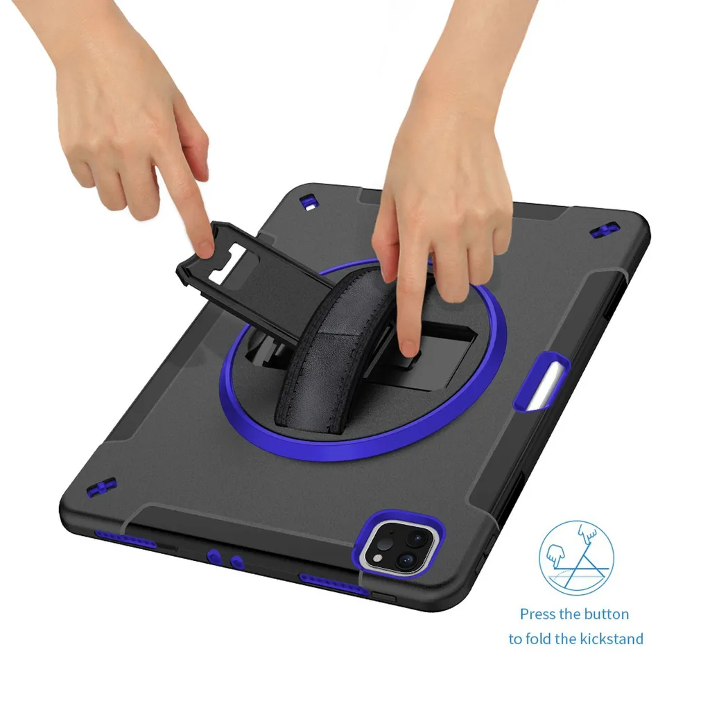 Etui iPad Pro 12.9 antichoc pour usage professionnel avec sangle main - 7