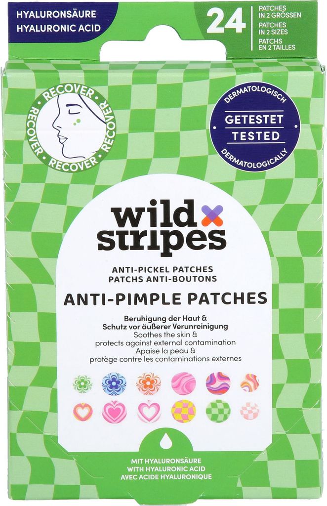 Wild Stripes Anti-Pickel Patches Groovy Recover, 24 St. Pflaster