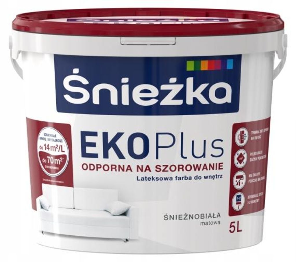 Latexfarbe Innen Weiß 5L – scheuerbeständig, hohe Produktbild 