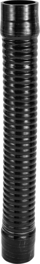 1 Stück 57mm 2,24" ID 500mm 19,69" Länge 0° Schwarzer Gewinde-Silikonschlauch Kühlmittelschlauch Universal