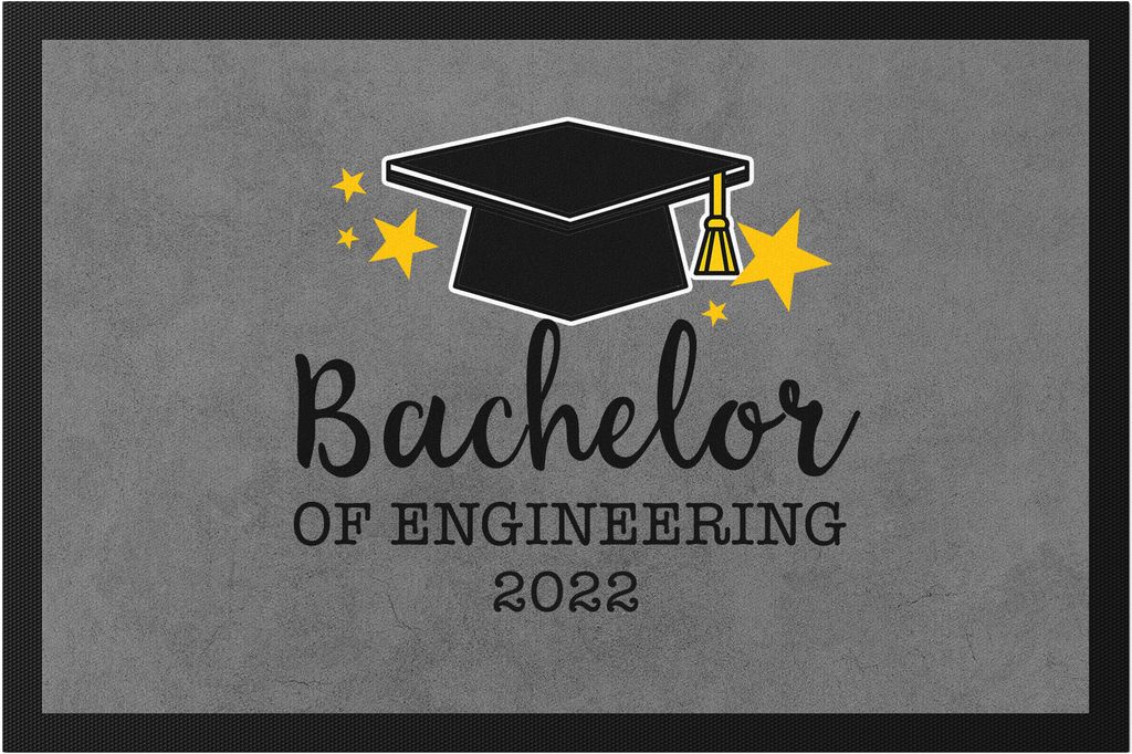 Bachelor of Engineering 2022 Fußmatte Abschluss Geschenk Studium Absolvent Bachelorabschluss Uni