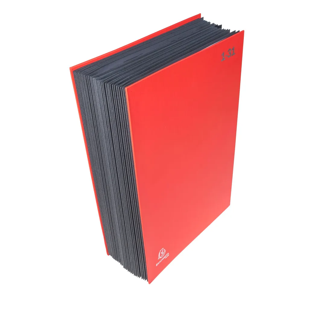 Trieur valisette 32 positions en carte rigide rouge 24x34cm Exacompta - 4