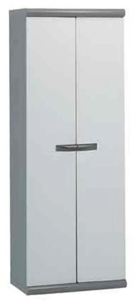 Armoire de rangement multi-usage Scik 2 portes grise 63 x 39 x 175 cm