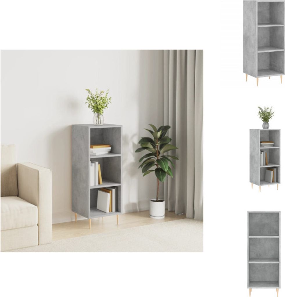 vidaXL Sideboard Betongrau 34,5x32,5x90 cm Holzwerkstoff - Sideboards