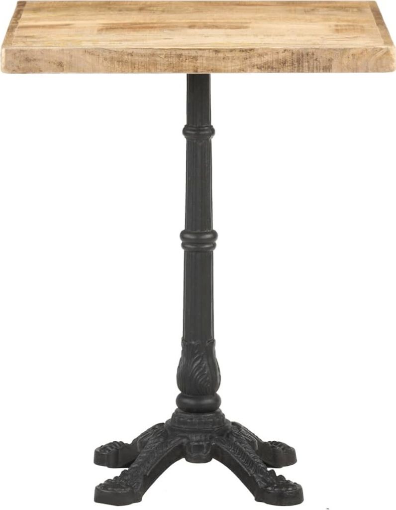 vidaXL Bistrotisch 60x60x77 cm Raues Mangoholz